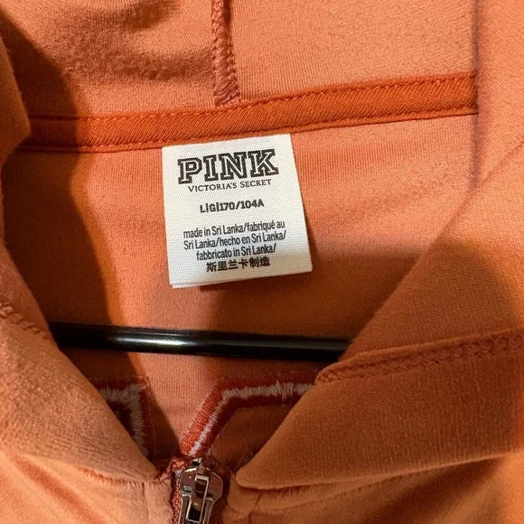 PINK Victoria's Secret Coral Zip-Up Hoodie - Picture 5 of 7